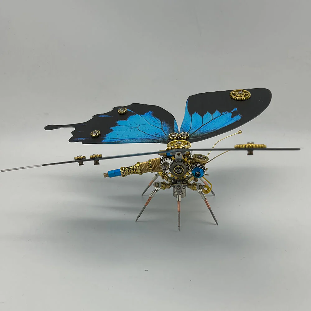 Steampunk butterfly papilio ulysses 200PCS metal puzzle model kit - Image 6