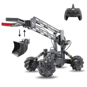 3D Alloy remote control multi-function four-wheel drive construction vehicle DIY assembly manipulator + forklift