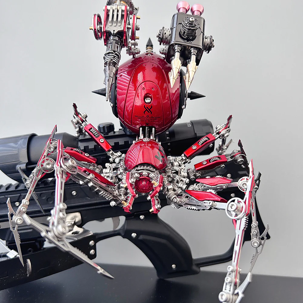 Steampunk 3D Metal Mechanical Red Spider Model Kit DIY Build for Adults - Image 28