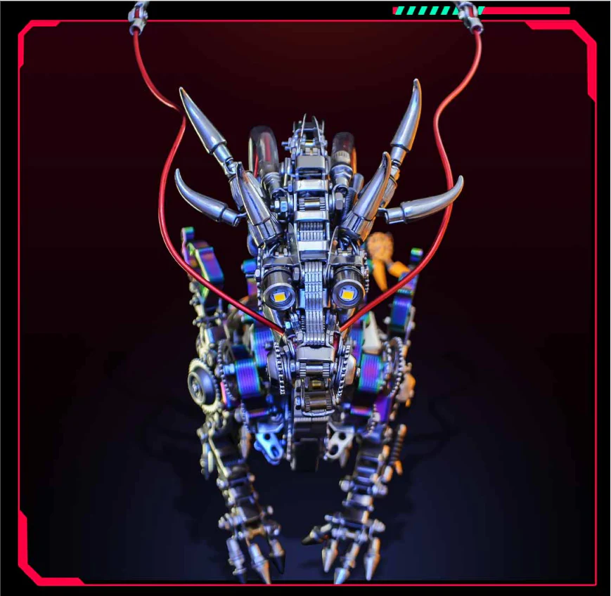 1300PCS 3D Metal DIY Realistic Chinese Dragon Model Kit Ancient Mythical Beasts - Image 18