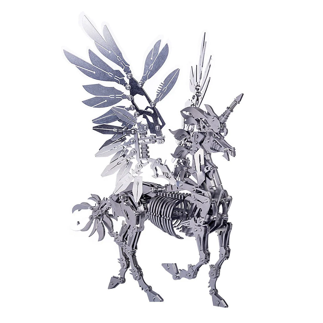 DIY 3D Assembly Metal Large Unicorn with Wing Puzzle Model - Image 2