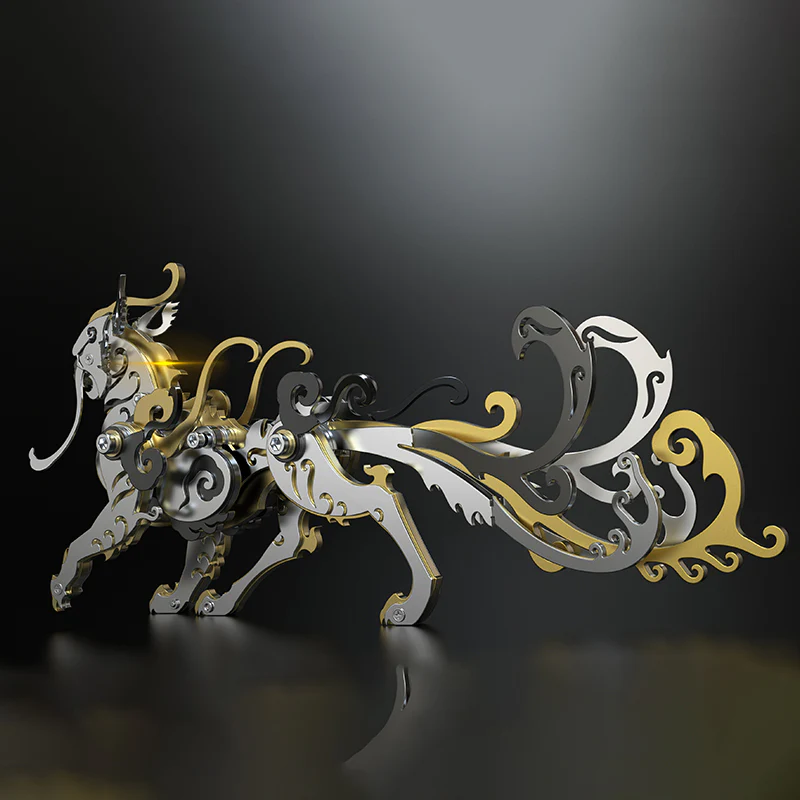 3D Metal Mechanical Lion Mutation Mythological Creature Model Kit - Image 9