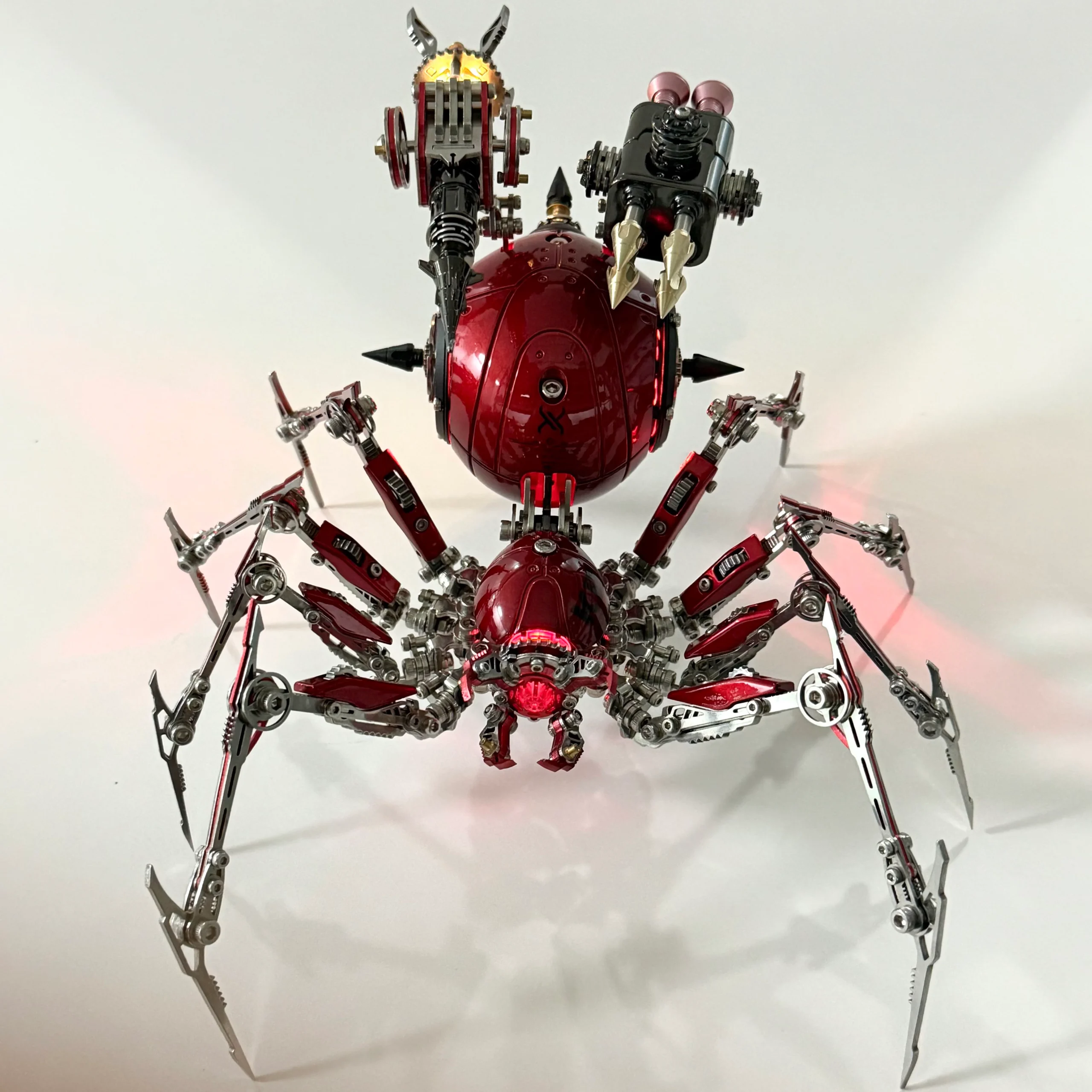 Steampunk 3D Metal Mechanical Red Spider Model Kit DIY Build for Adults - Image 12