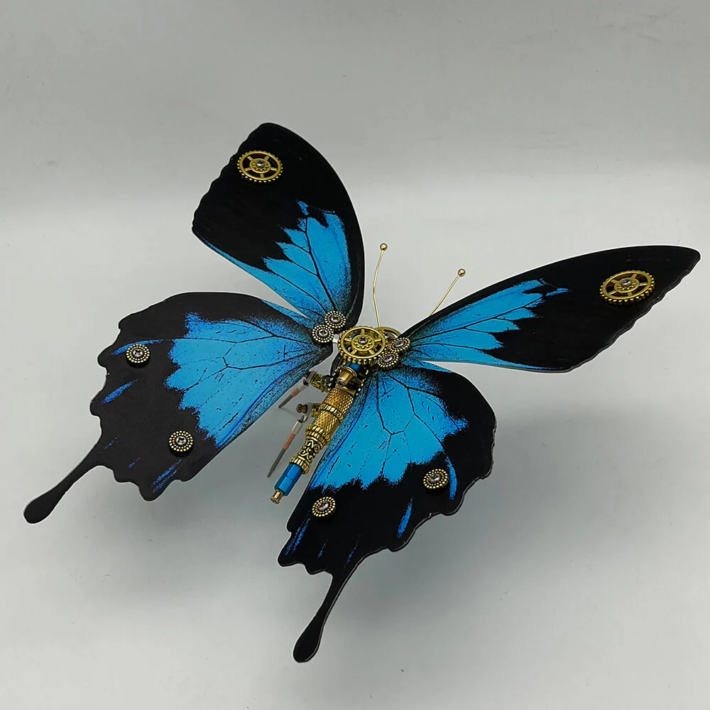 Steampunk butterfly papilio ulysses 200PCS metal puzzle model kit - Image 2