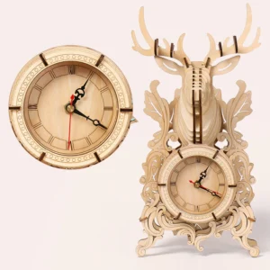 3D DIY Elk Model Kit Alarm Clock Decoration Gift