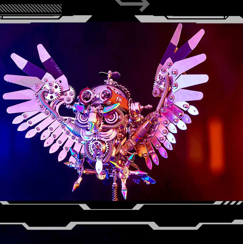 Owl Steampunk 3D Metal Puzzle Kit Animal Series for Adults - Image 22