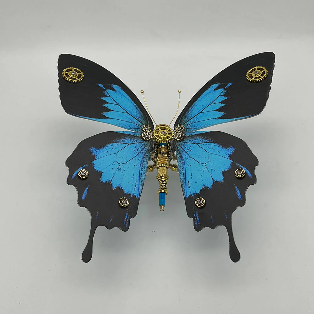 Steampunk butterfly papilio ulysses 200PCS metal puzzle model kit - Image 7