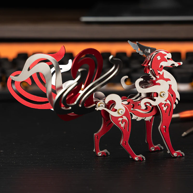 Nine-Tailed Fox 3D Colored Metal Puzzle Model Kit - Image 13