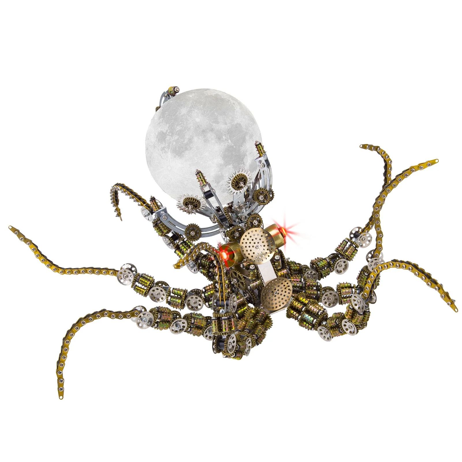 2400PCS+ Steampunk Mechanical Octopus Metal DIY 3D Model Kit - Image 7