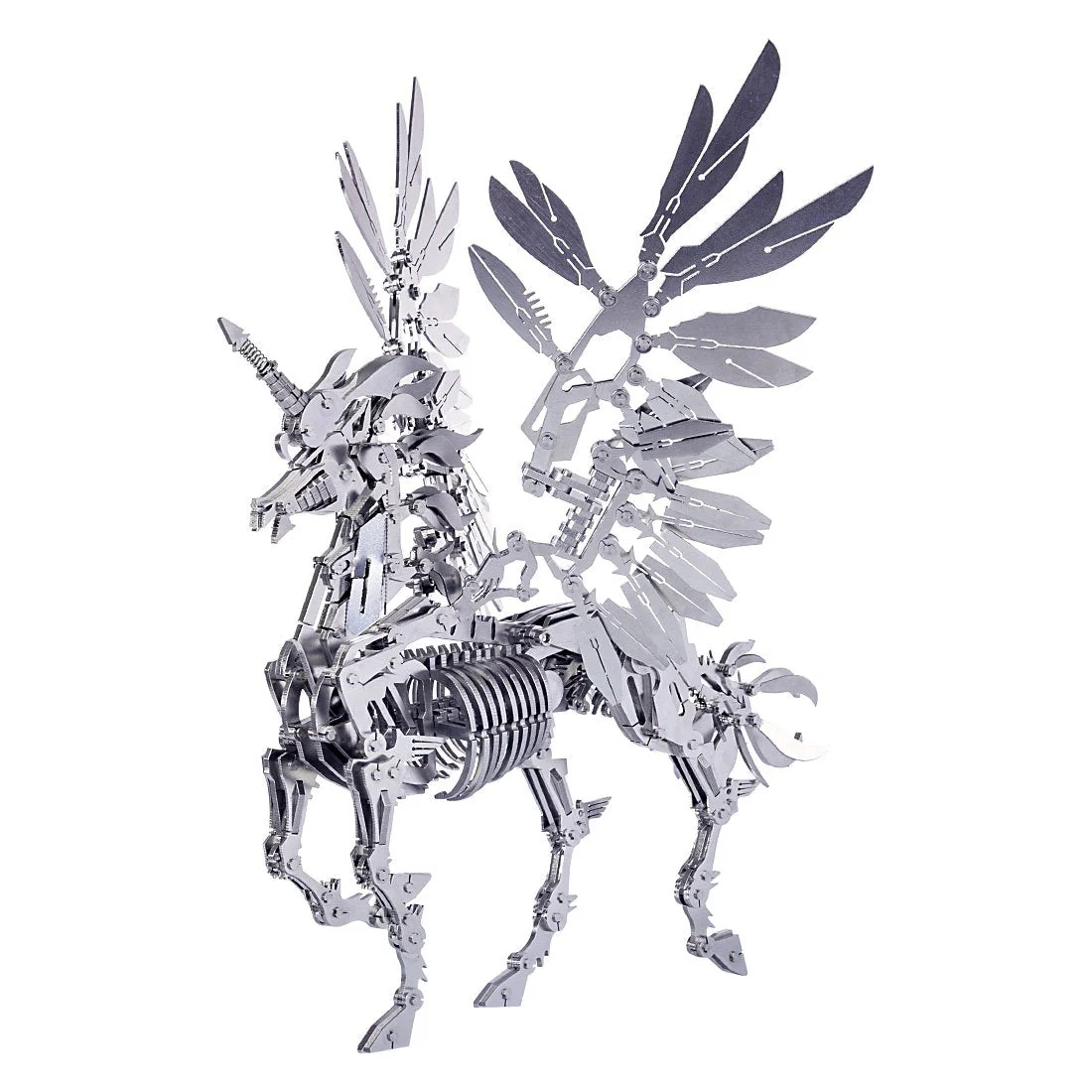 DIY 3D Assembly Metal Large Unicorn with Wing Puzzle Model - Image 3