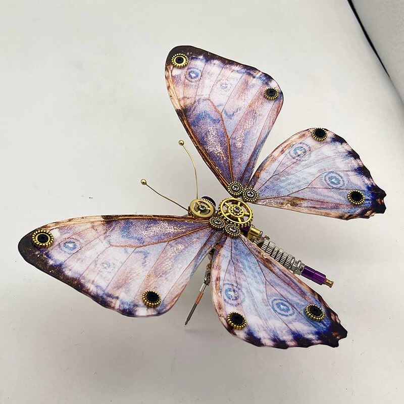 Steampunk butterfly Neoris hewitsoni metal puzzle model kit - Image 4