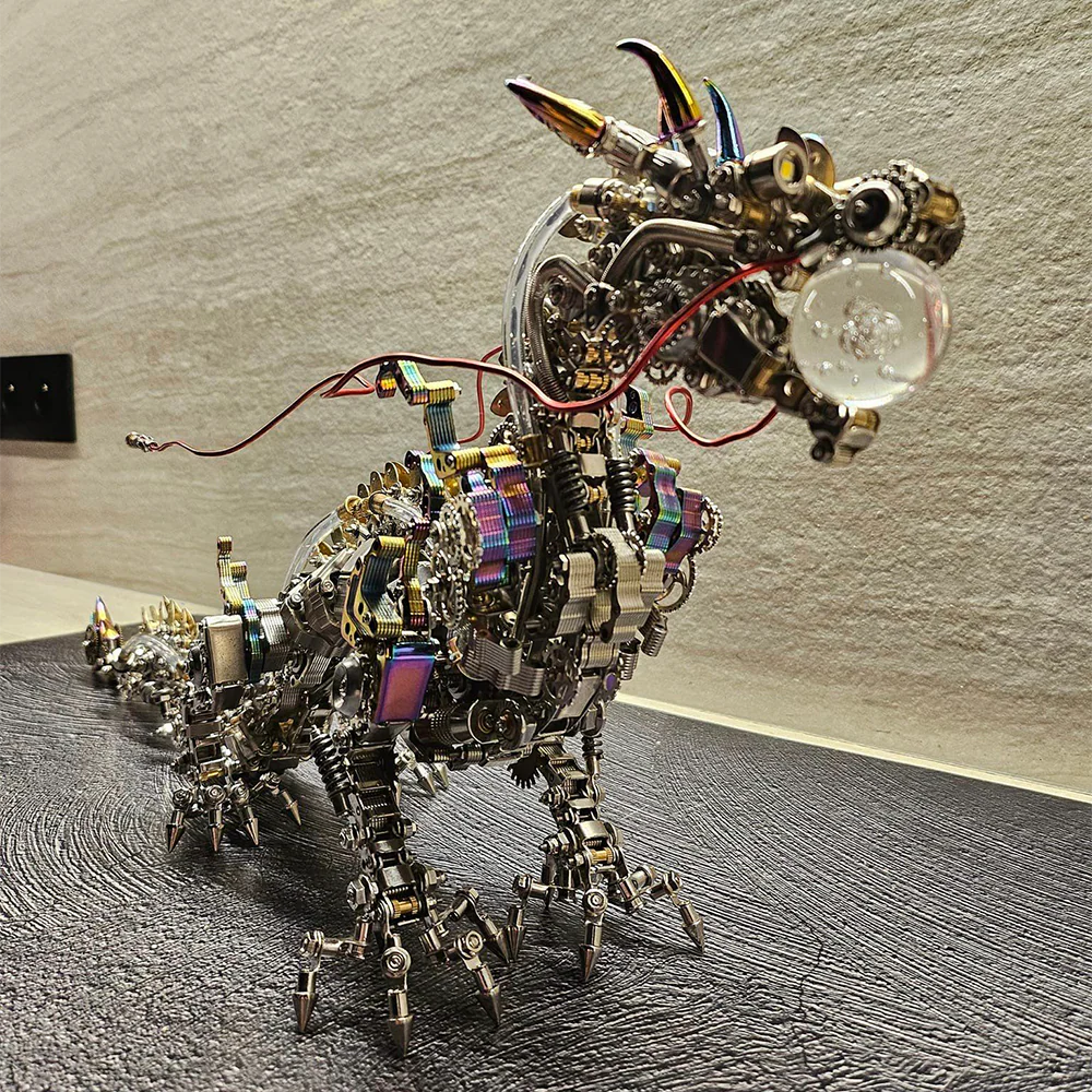 1300PCS 3D Metal DIY Realistic Chinese Dragon Model Kit Ancient Mythical Beasts - Image 2