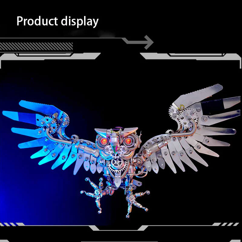 Owl Steampunk 3D Metal Puzzle Kit Animal Series for Adults - Image 14