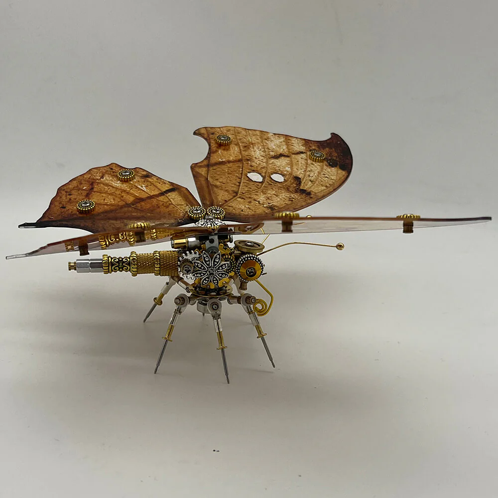 Steampunk butterfly Kallima inachus 200PCS 3D metal puzzle model kit - Image 4