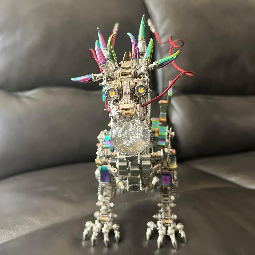 1300PCS 3D Metal DIY Realistic Chinese Dragon Model Kit Ancient Mythical Beasts - Image 12