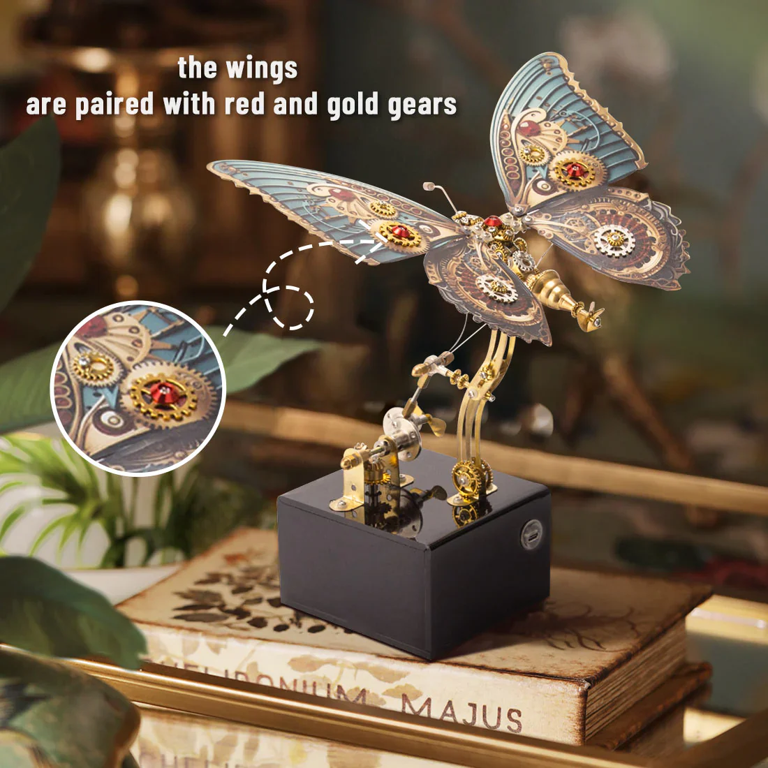 Steampunk Butterfly Mechanical 3D Metal Puzzle Model with Music Box for Gifts and Decor - Image 10