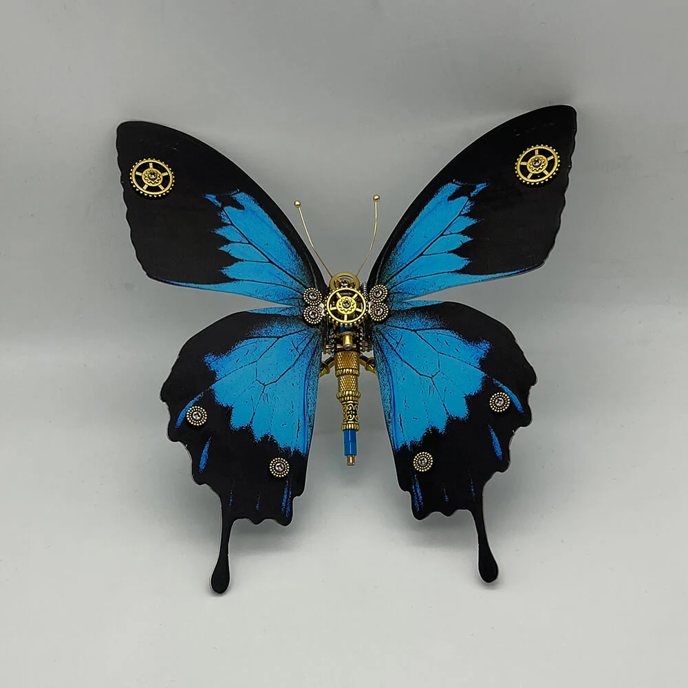 Steampunk butterfly papilio ulysses 200PCS metal puzzle model kit - Image 3
