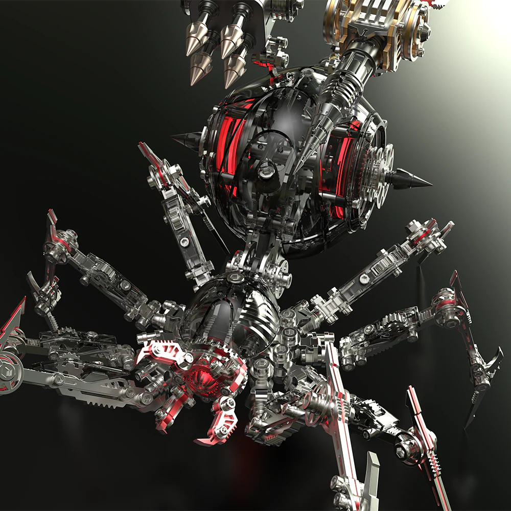 Metal Mechanical Black Battle Spider 3D Puzzle Model Kit for Adults - Image 24