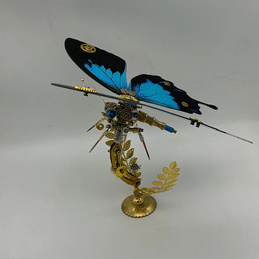 Steampunk butterfly papilio ulysses 200PCS metal puzzle model kit - Image 4