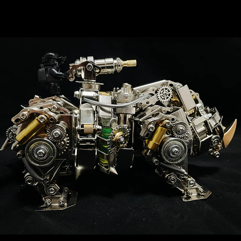 3D metal mechanical Rhino puzzle 800PCS model kit for adults - Image 9