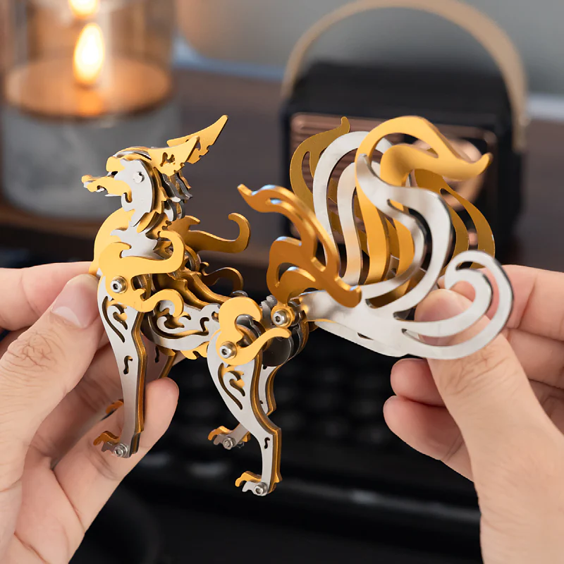Nine-Tailed Fox 3D Colored Metal Puzzle Model Kit - Image 23