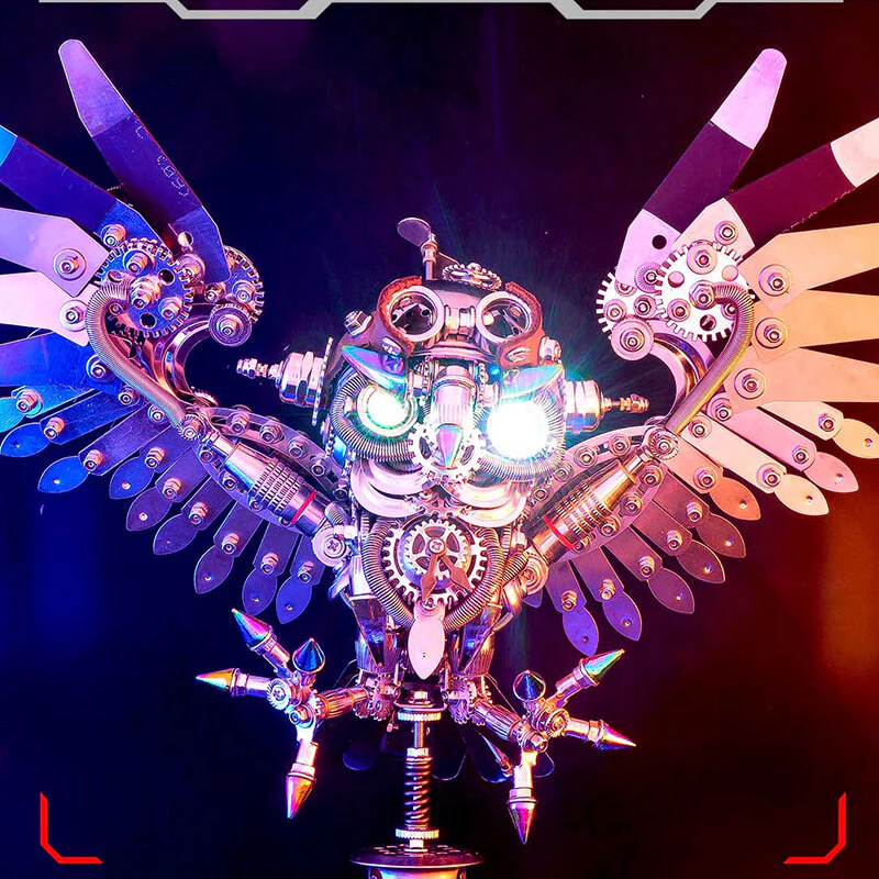 Owl Steampunk 3D Metal Puzzle Kit Animal Series for Adults - Image 11