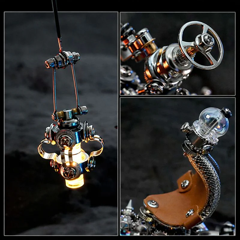 Steampunk Mechanical Chameleon 3D Metal Puzzle Model Kit for Adults - Image 15