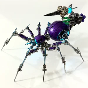 Steampunk Mechanical Spider Purple Storm 3D Metal Model Kit for Adults
