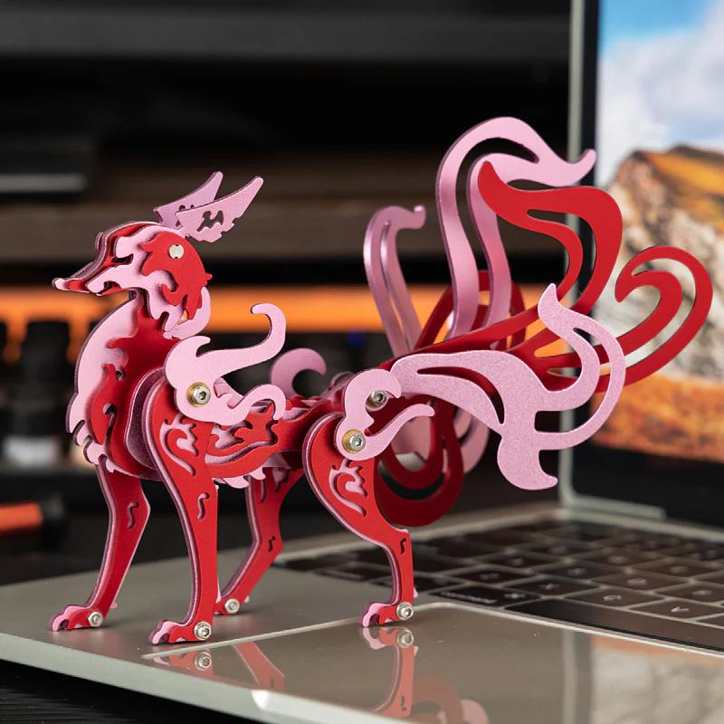 Nine-Tailed Fox 3D Colored Metal Puzzle Model Kit - Image 21
