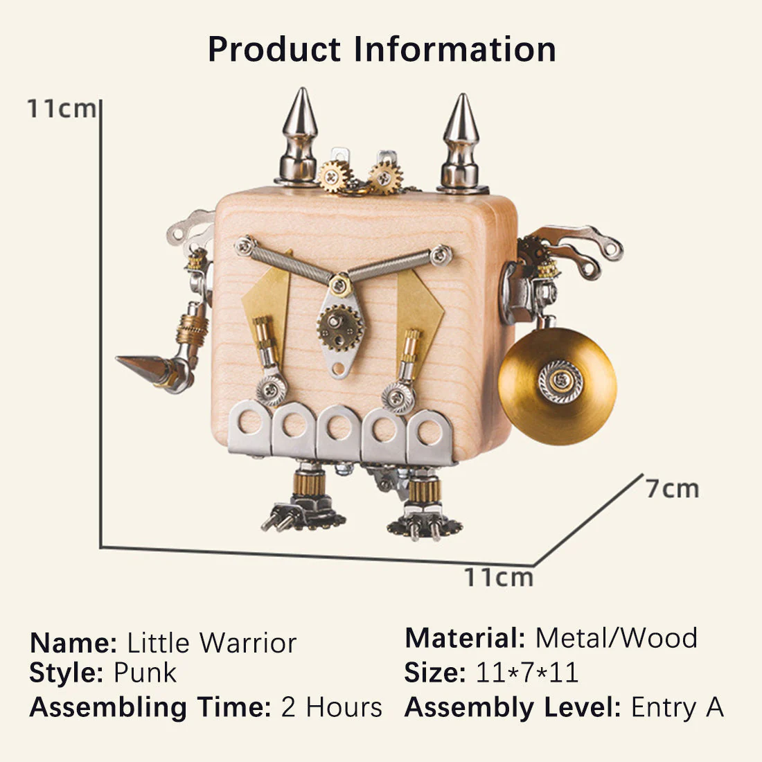 150PCS Metal And Mood DIY KIT Music Box Best Birthday Gift - Image 5