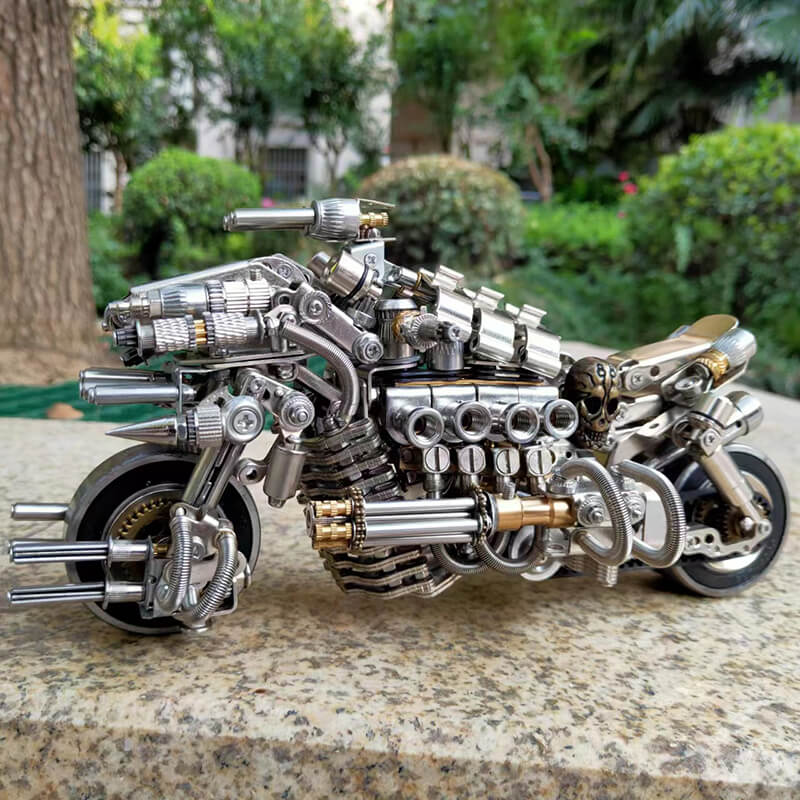 3D metal mechanical motorcycle 800PCS puzzle model for adults and kids - Image 4