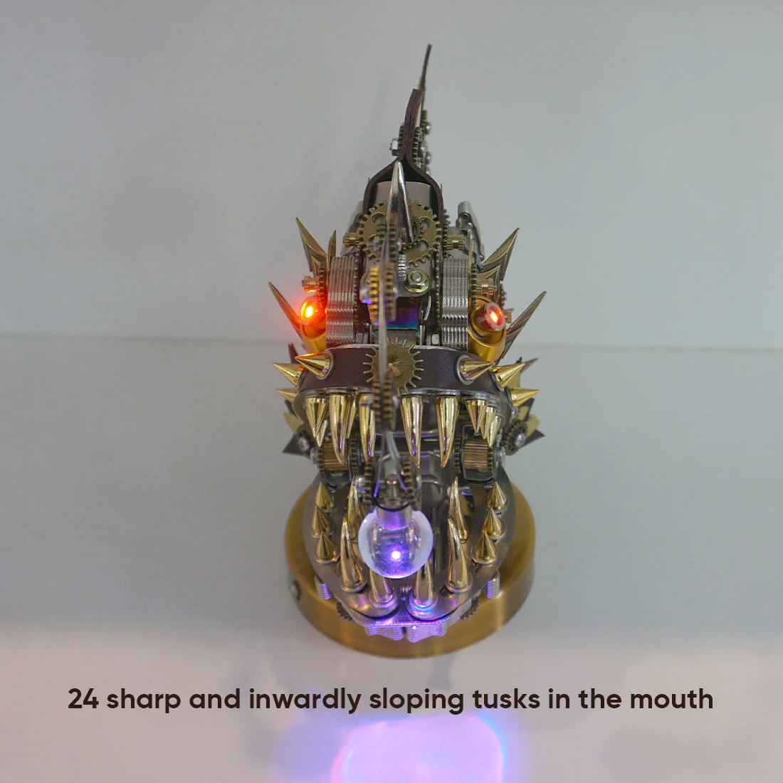 Steampunk Anglerfish 3D Metal Puzzle Model Kit with Base - Image 12