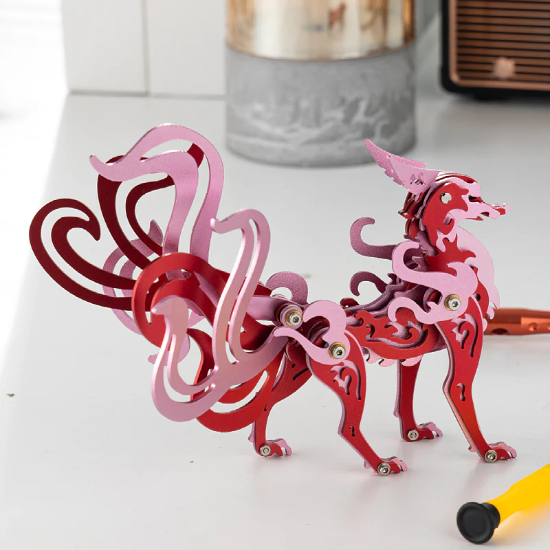 Nine-Tailed Fox 3D Colored Metal Puzzle Model Kit - Image 18
