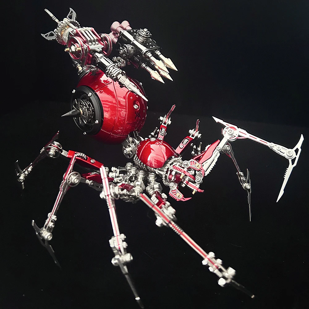 Steampunk 3D Metal Mechanical Red Spider Model Kit DIY Build for Adults - Image 25