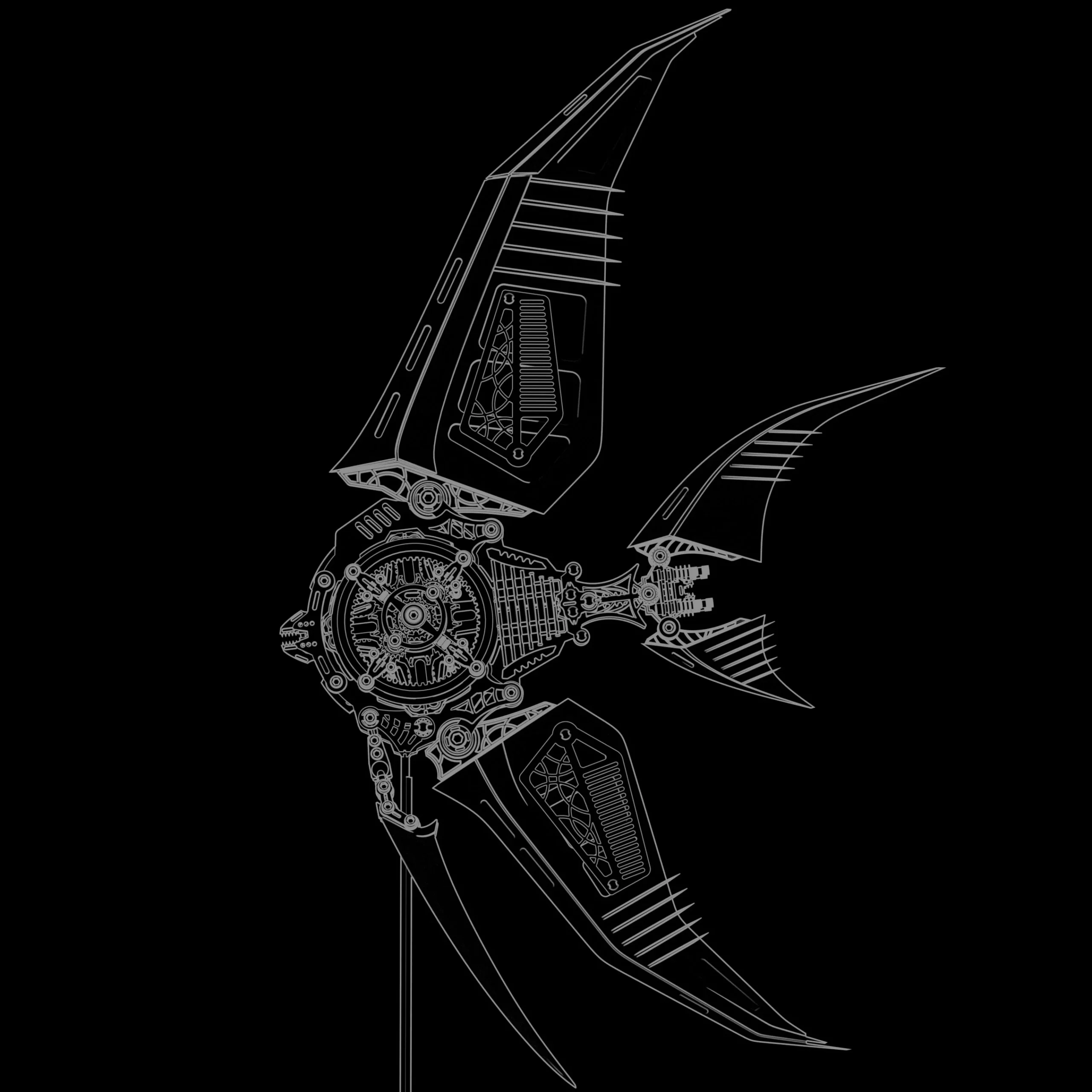 Mechanical Angelfish 3D Metal Puzzle Model Marine Life Series - Image 30