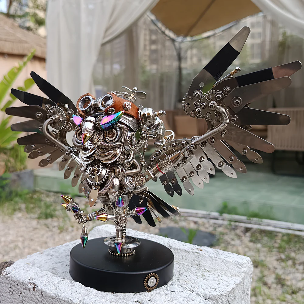 Owl Steampunk 3D Metal Puzzle Kit Animal Series for Adults - Image 7