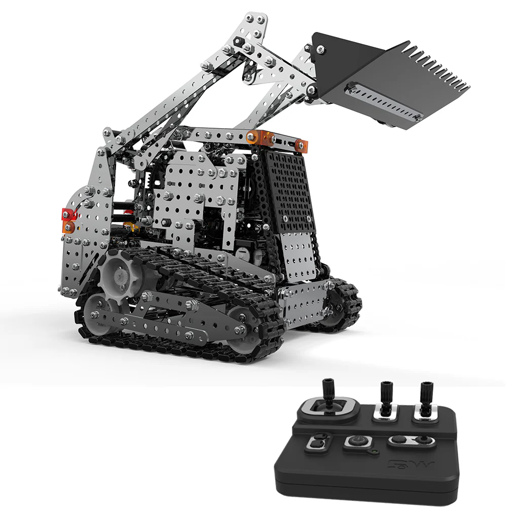 3D alloy crawler forklift remote control vehicle assembled scientific and educational engineering vehicle model - Image 2