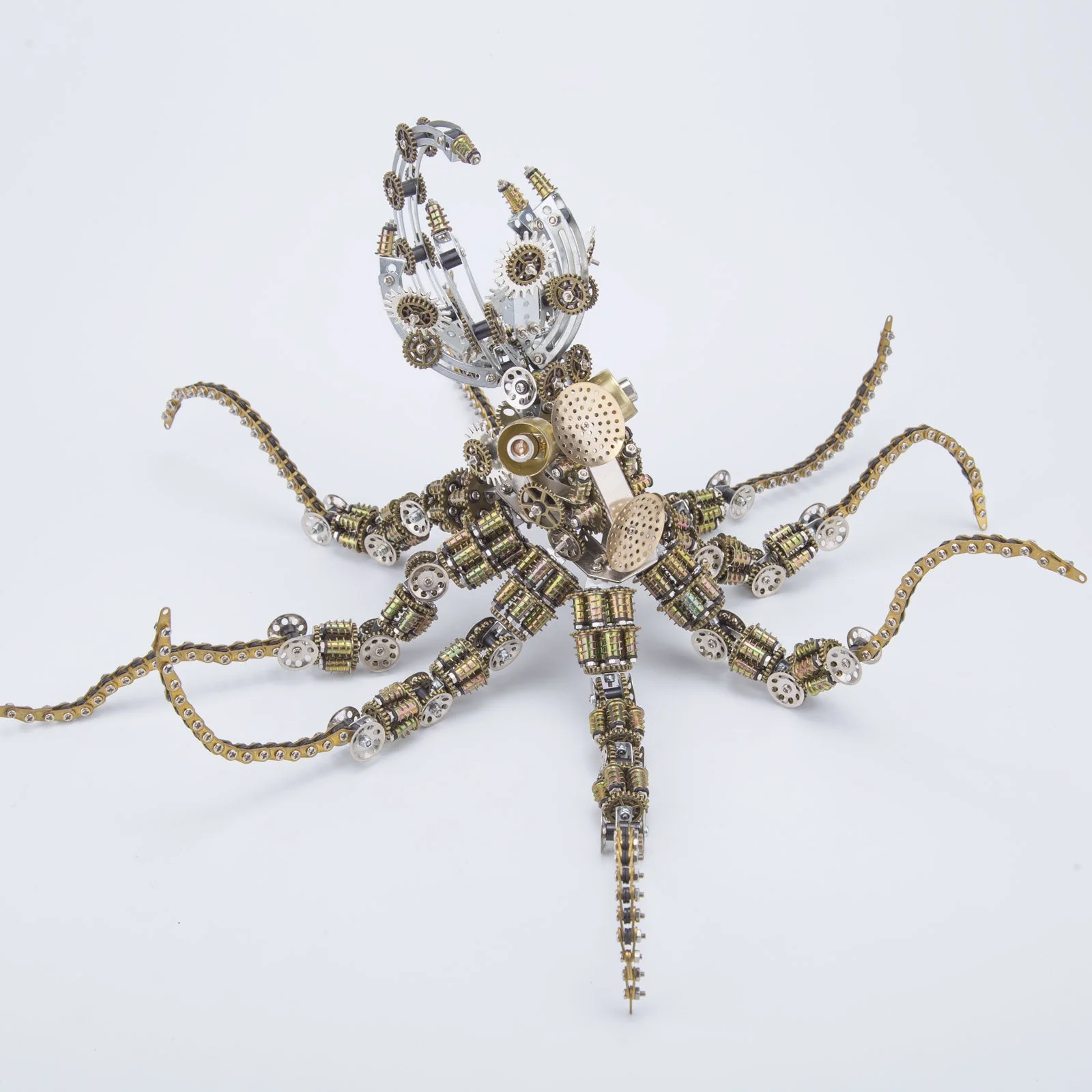 2400PCS+ Steampunk Mechanical Octopus Metal DIY 3D Model Kit - Image 12