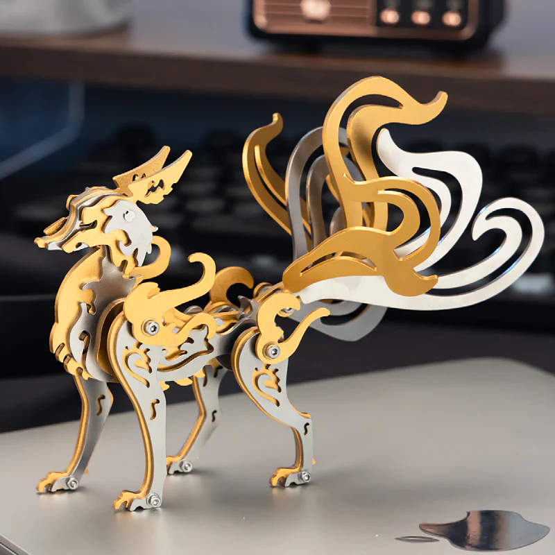 Nine-Tailed Fox 3D Colored Metal Puzzle Model Kit - Image 17