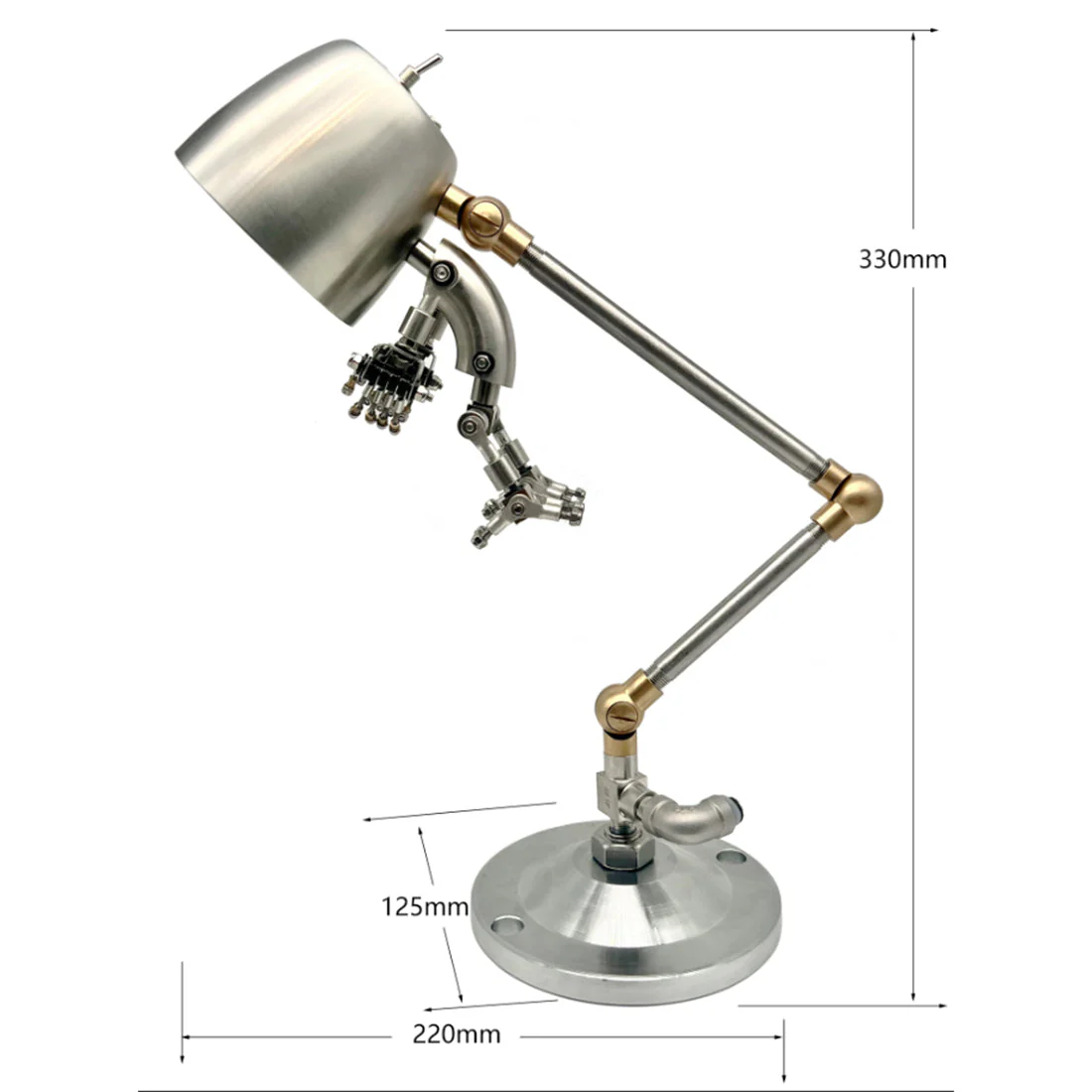 Steampunk 3D Metal Robot Table Lamp US-Plug Decoration - Image 2