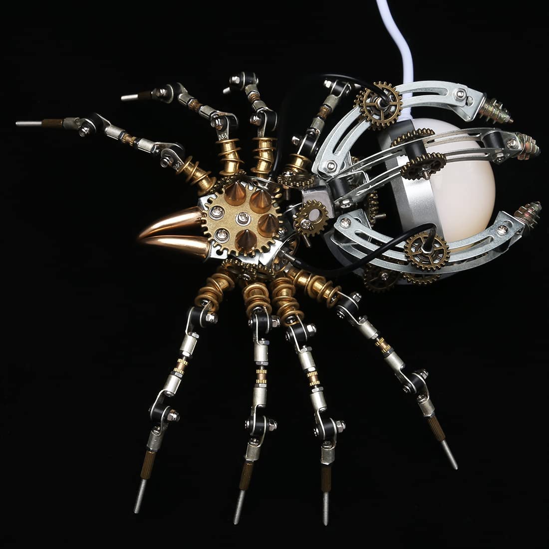 Steampunk 512pcs Metal Spider Desk Lamp Model DIY Assemble Kits - Image 6