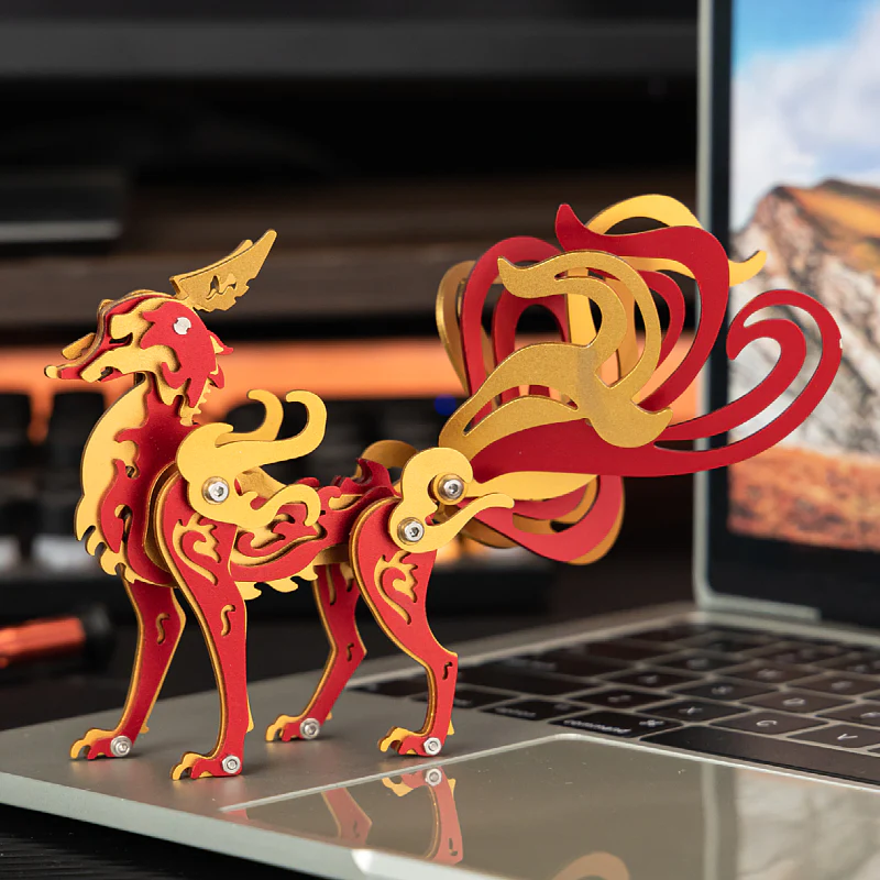 Nine-Tailed Fox 3D Colored Metal Puzzle Model Kit - Image 4
