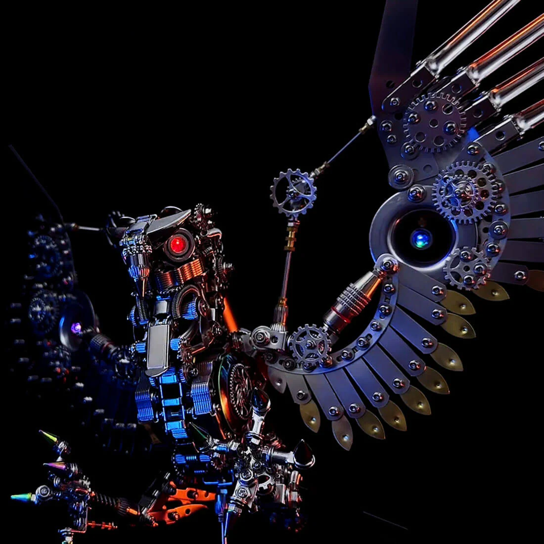 Steampunk Gyrfalcon 1800PCS Metal Puzzle Model Kit Eagle Series - Image 7