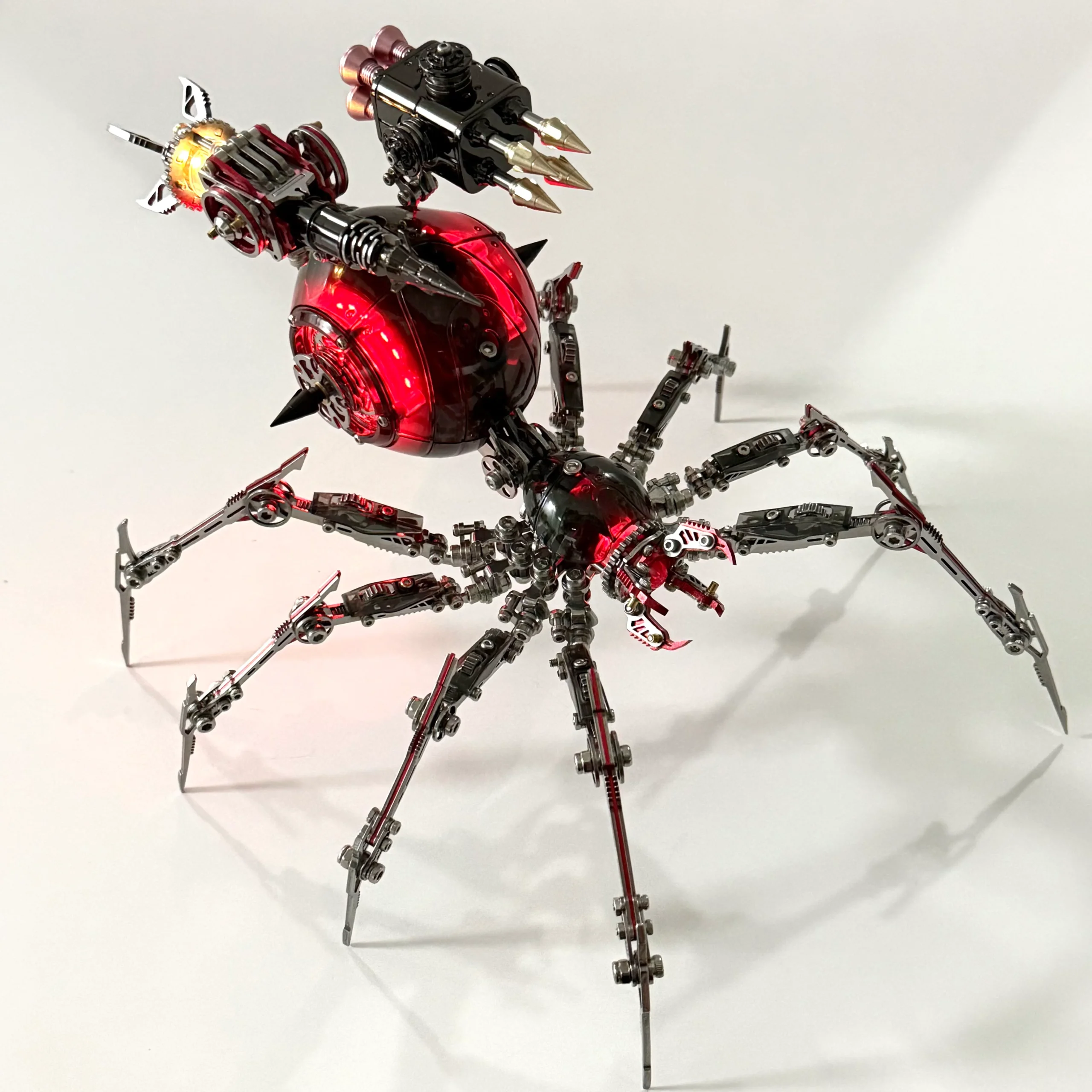 Metal Mechanical Black Battle Spider 3D Puzzle Model Kit for Adults
