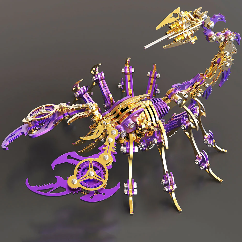 3D Scorpion Purple Golden Metal Puzzle Model Color Kit for Gift and Decoration - Image 13