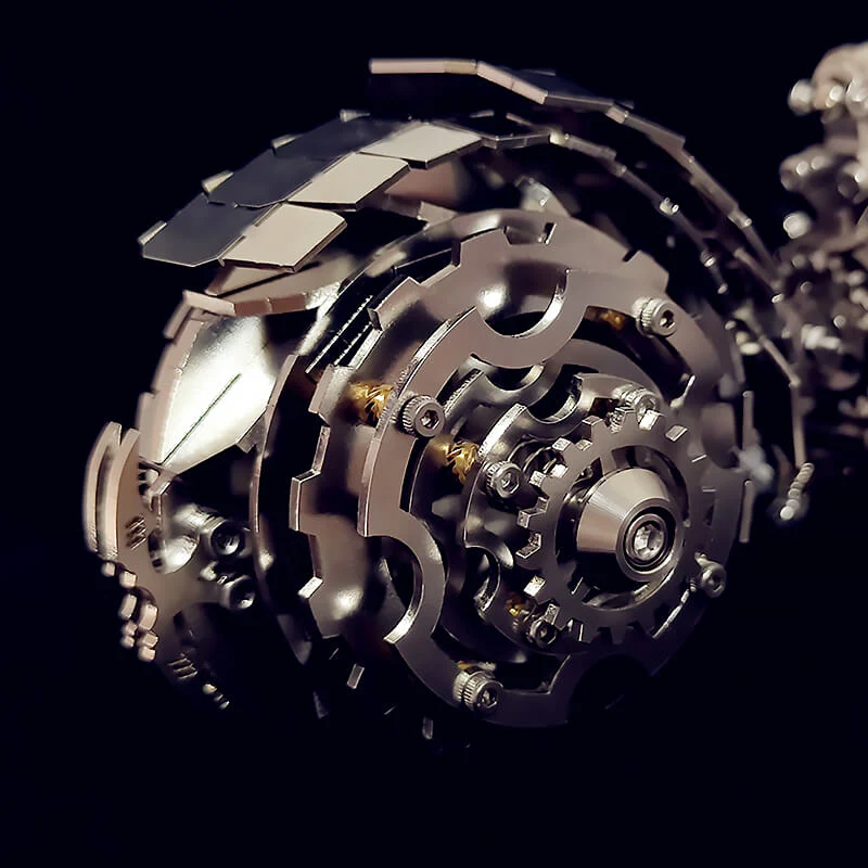 3D metal mechanical spider with colored lights rotatable puzzle model kit - Image 11